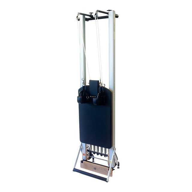 At Home SPX Reformer Package with Vertical Stand Front_Three_Fourths_Angled_Left