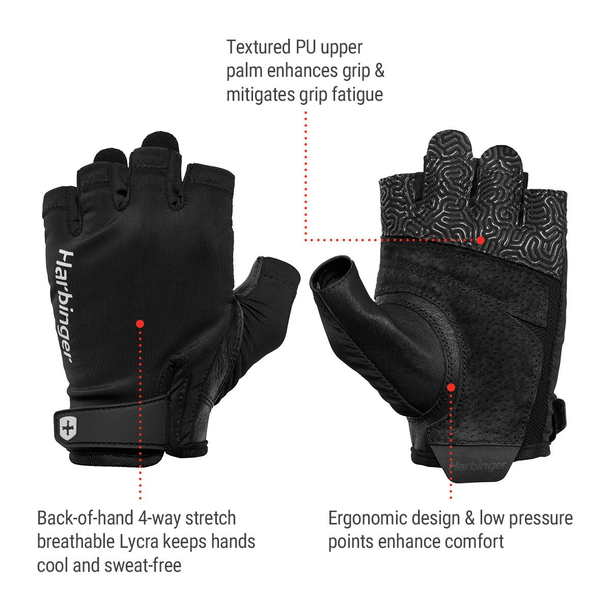 Harbinger Men's Pro 3.0 Gloves