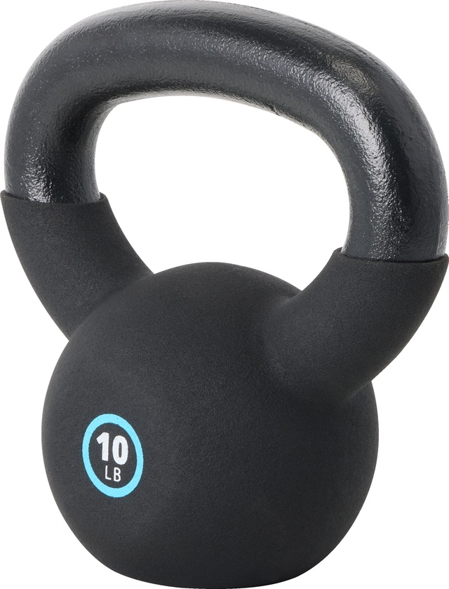 Evoke Neoprene Kettlebell 10 lbs Front_Three_Fourths_Angled_Left