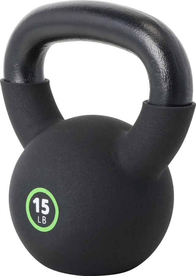 Evoke Neoprene Kettlebell 15 lbs Front_Three_Fourths_Angled_Left