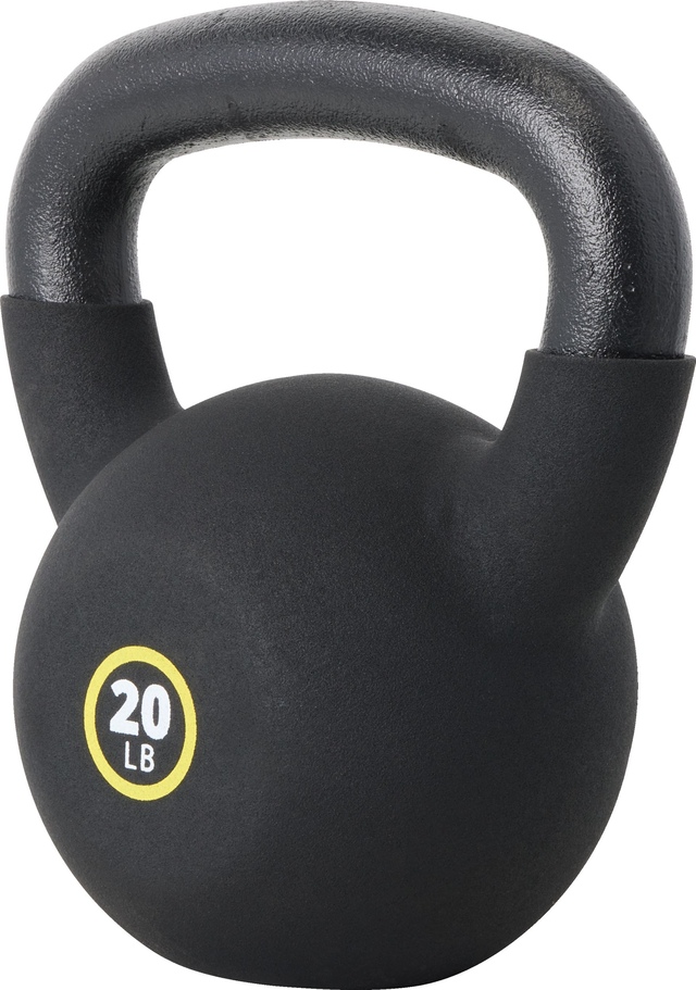 Evoke Neoprene Kettlebell 20 lbs Front_Three_Fourths_Angled_Left