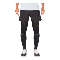 BLACK 2XU Recovery Flex Leg Sleeves - Black Front_Flat