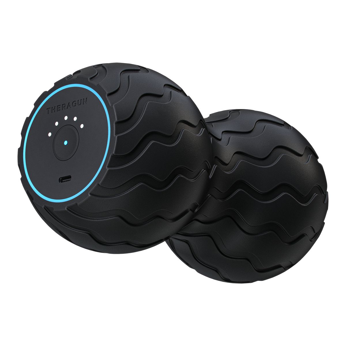 Therabody Wave Duo Vibrating Roller Massage Ball Front_Three_Fourths_Angled_Right