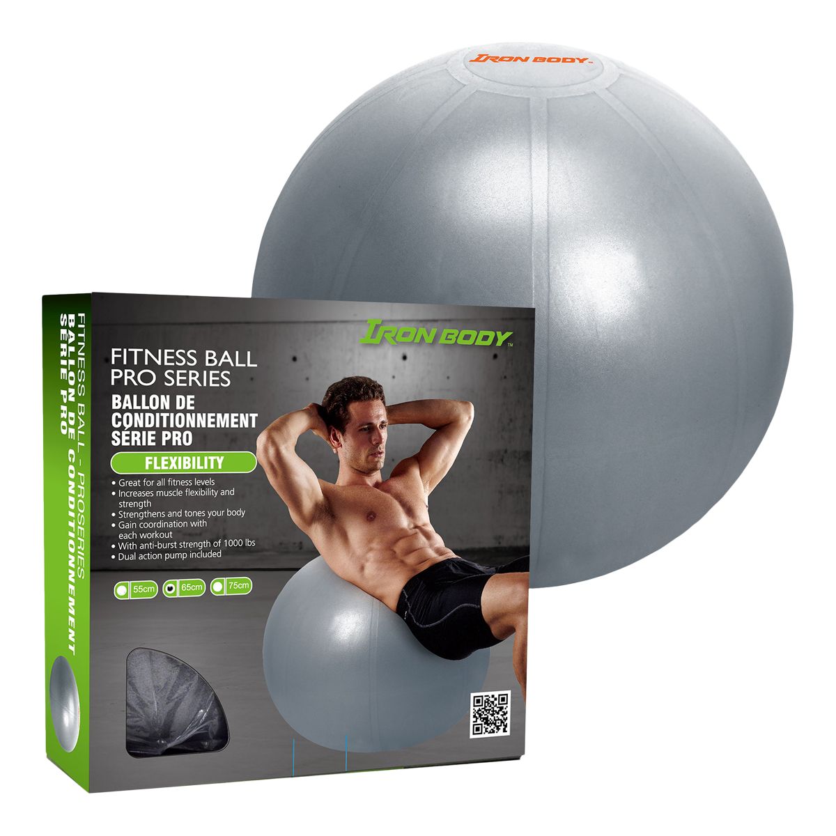 Iron Body Fitness Pro Series 65 cm Fitness Ball SportChek