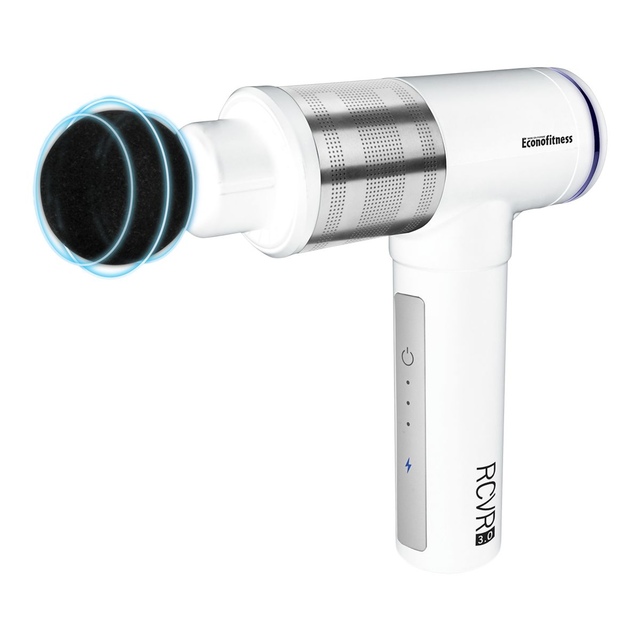 Econofitness RCVR 3.0 Percussive Massage Gun, Recovery, Muscle Release Front_Angled_Left