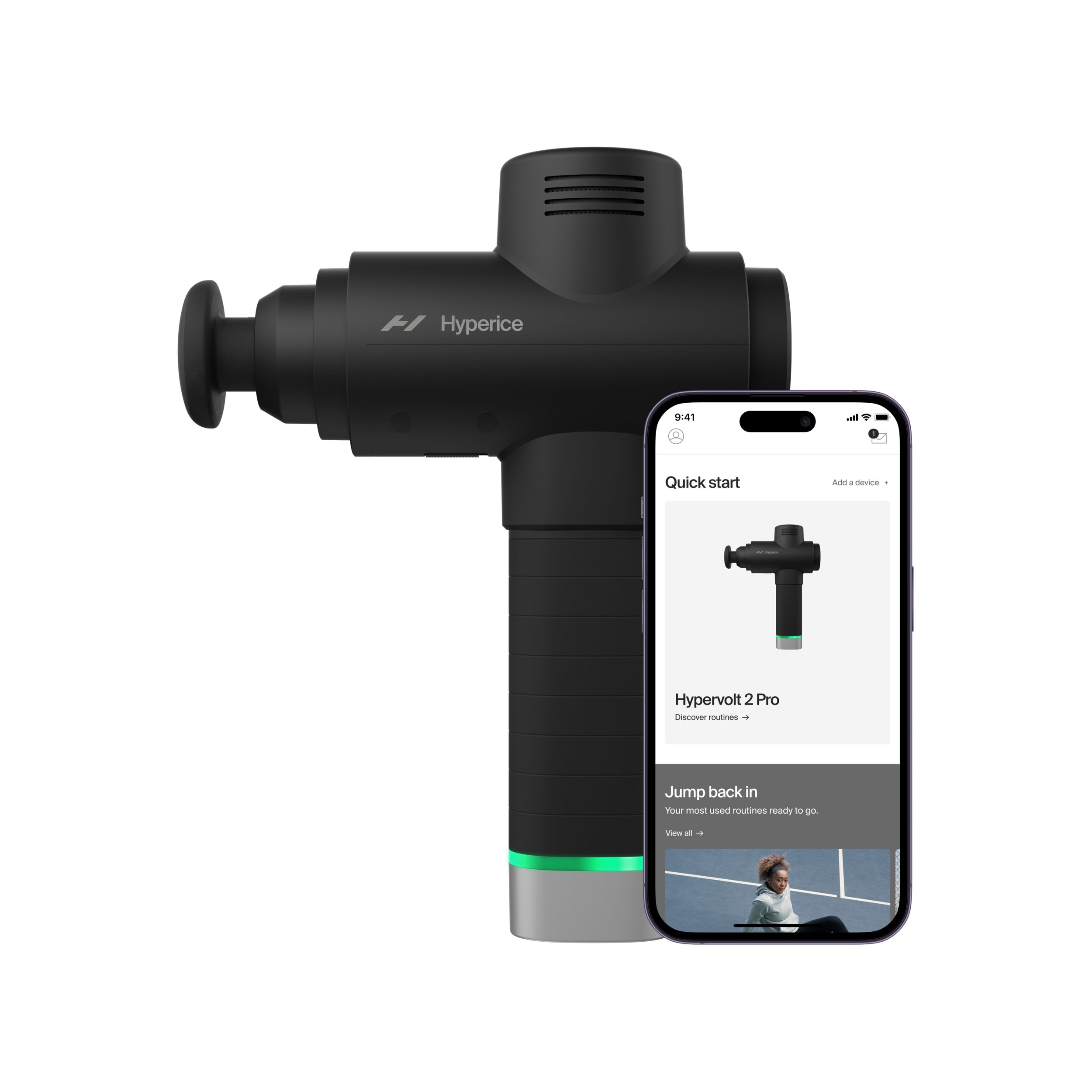 Hypervolt 2 Pro Percussion Massage Device Side_Left