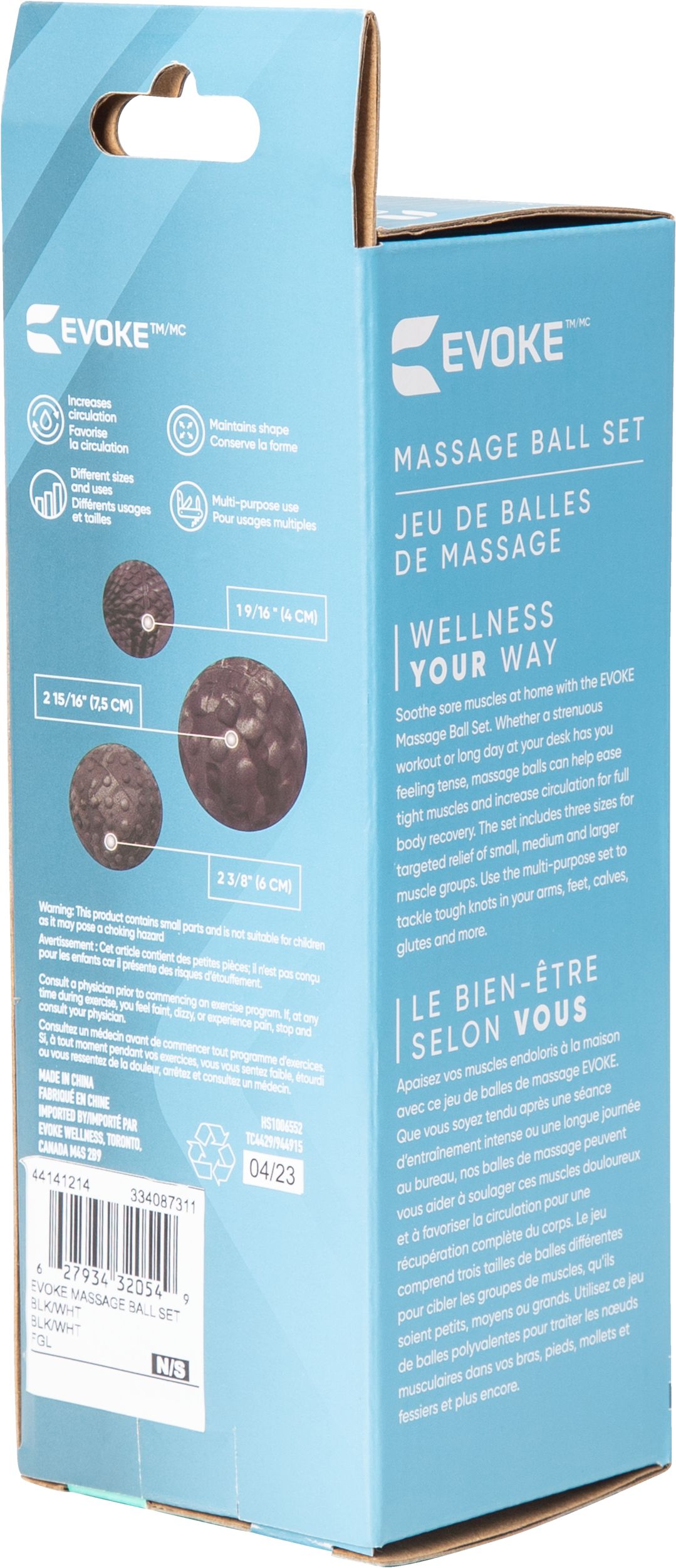 Evoke Massage Ball Set Back_Angled_Right