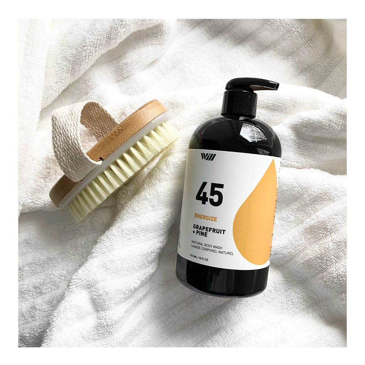 Way of Will Energize Natural Body Wash 16 oz - Grapefruit + Pine Front_Flat