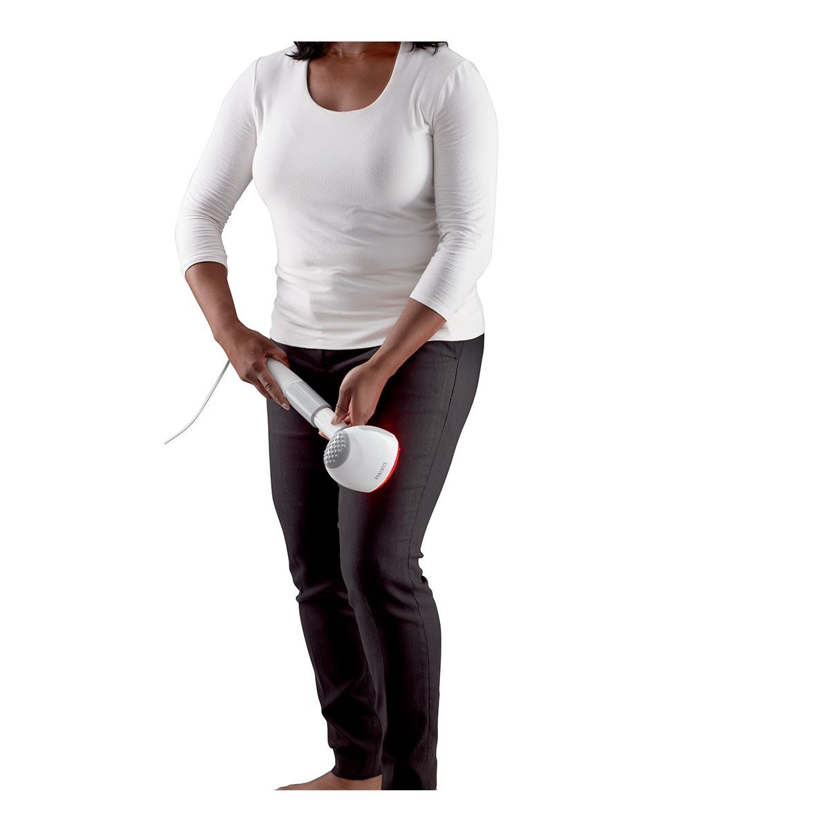 The HoMedics® Travel Handheld Massager With Heat Back_Angled_Right