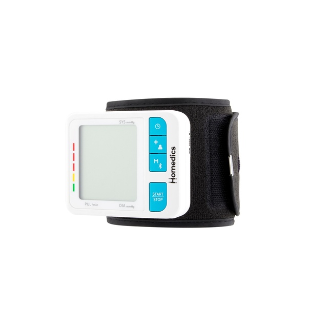 HoMedics Premium Wrist Blood Pressure Monitor Front_Three_Fourths_Angled_Left
