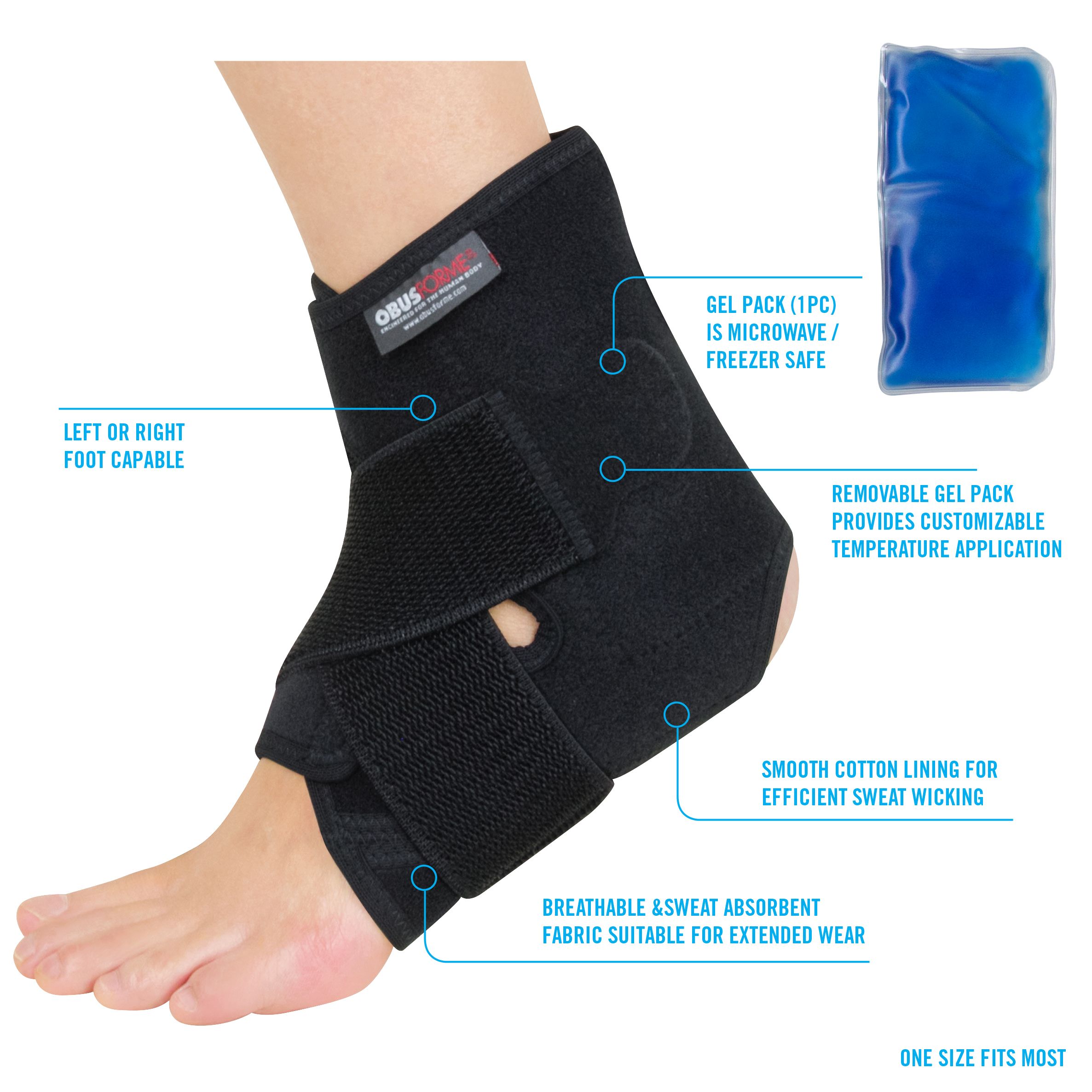 ObusForme Hot and Cold Ankle Support