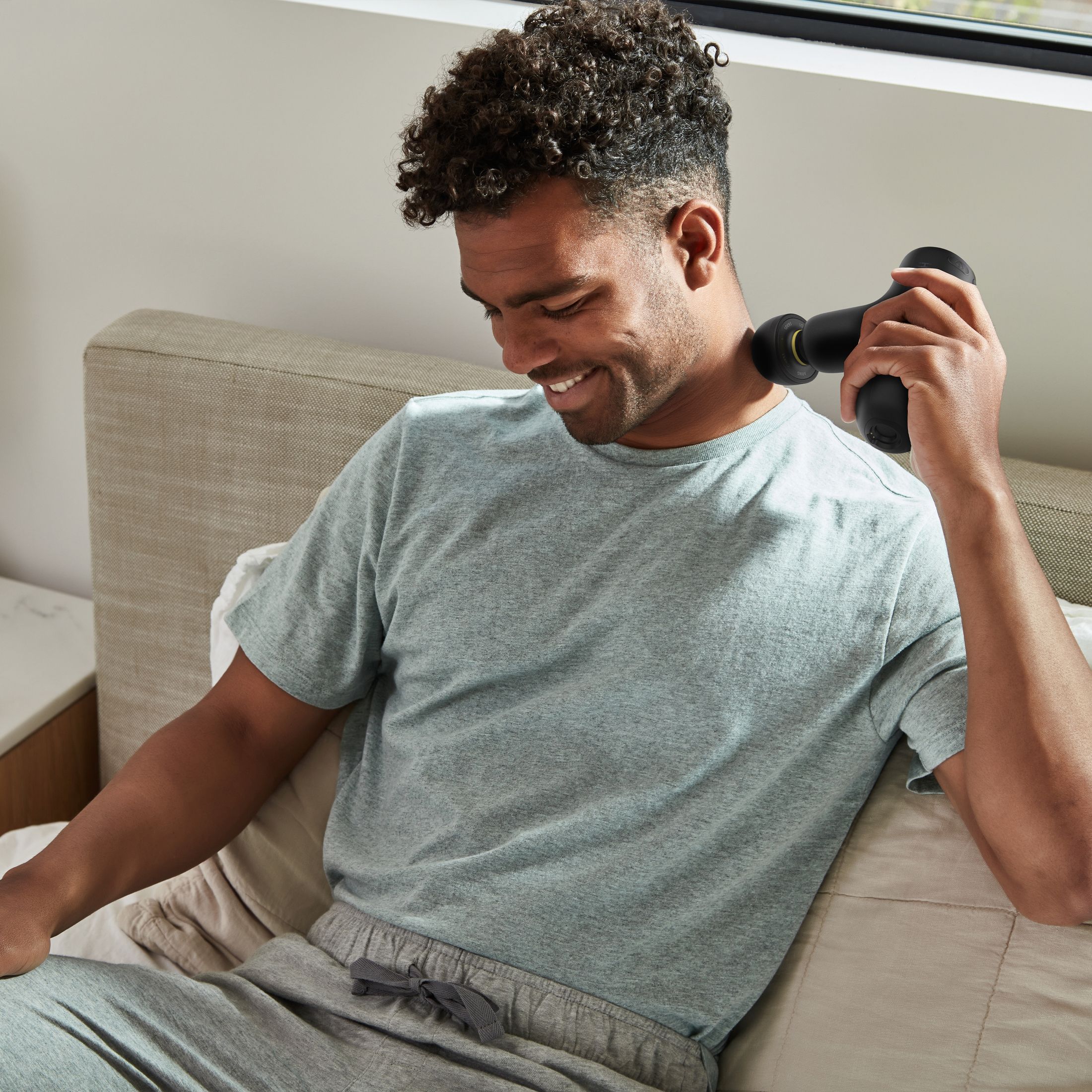 HoMedics Rebound Percussion Massager Front_Three_Fourths_Angled_Left