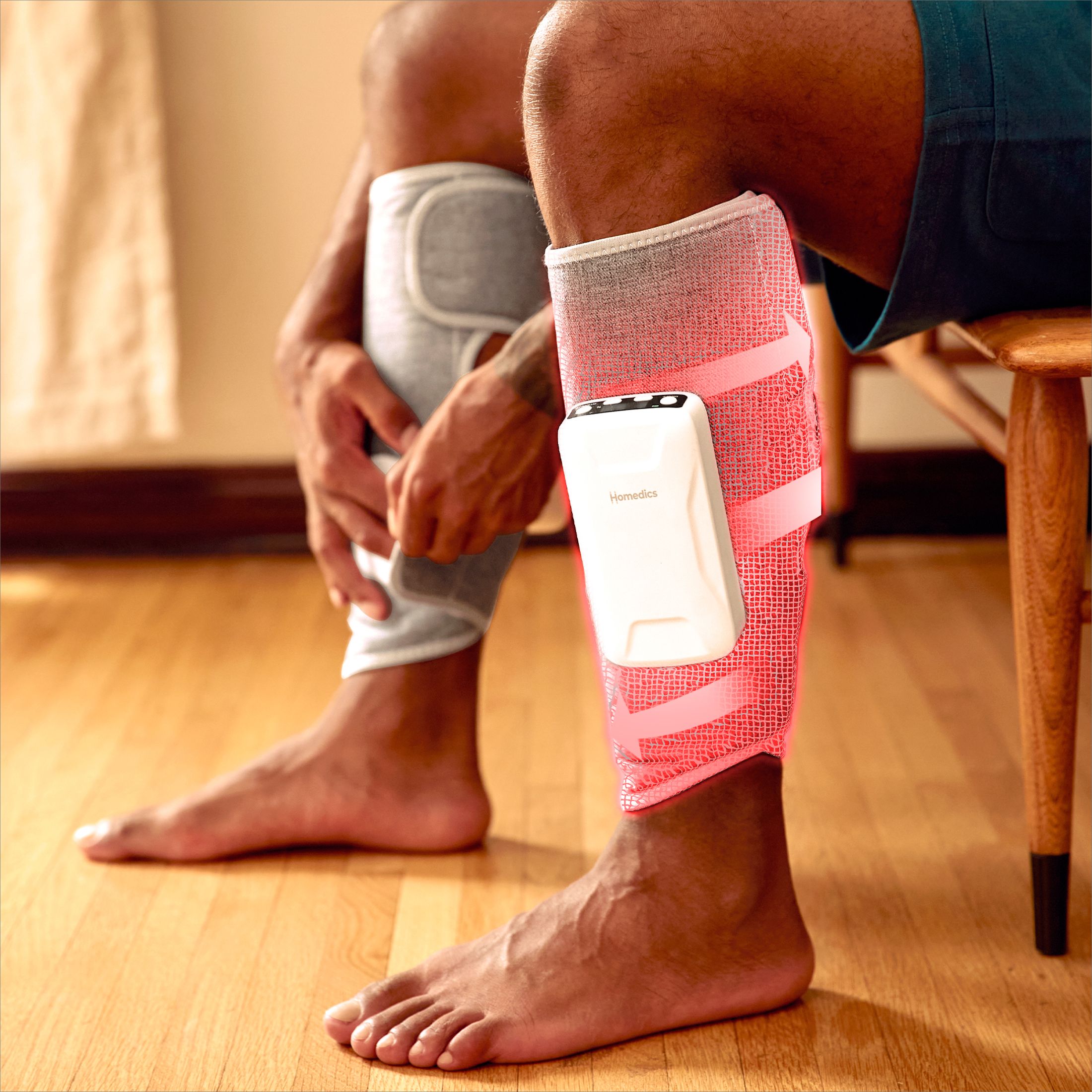 HoMedics Real Relief Compression Calf Massager Front_Angled_Left