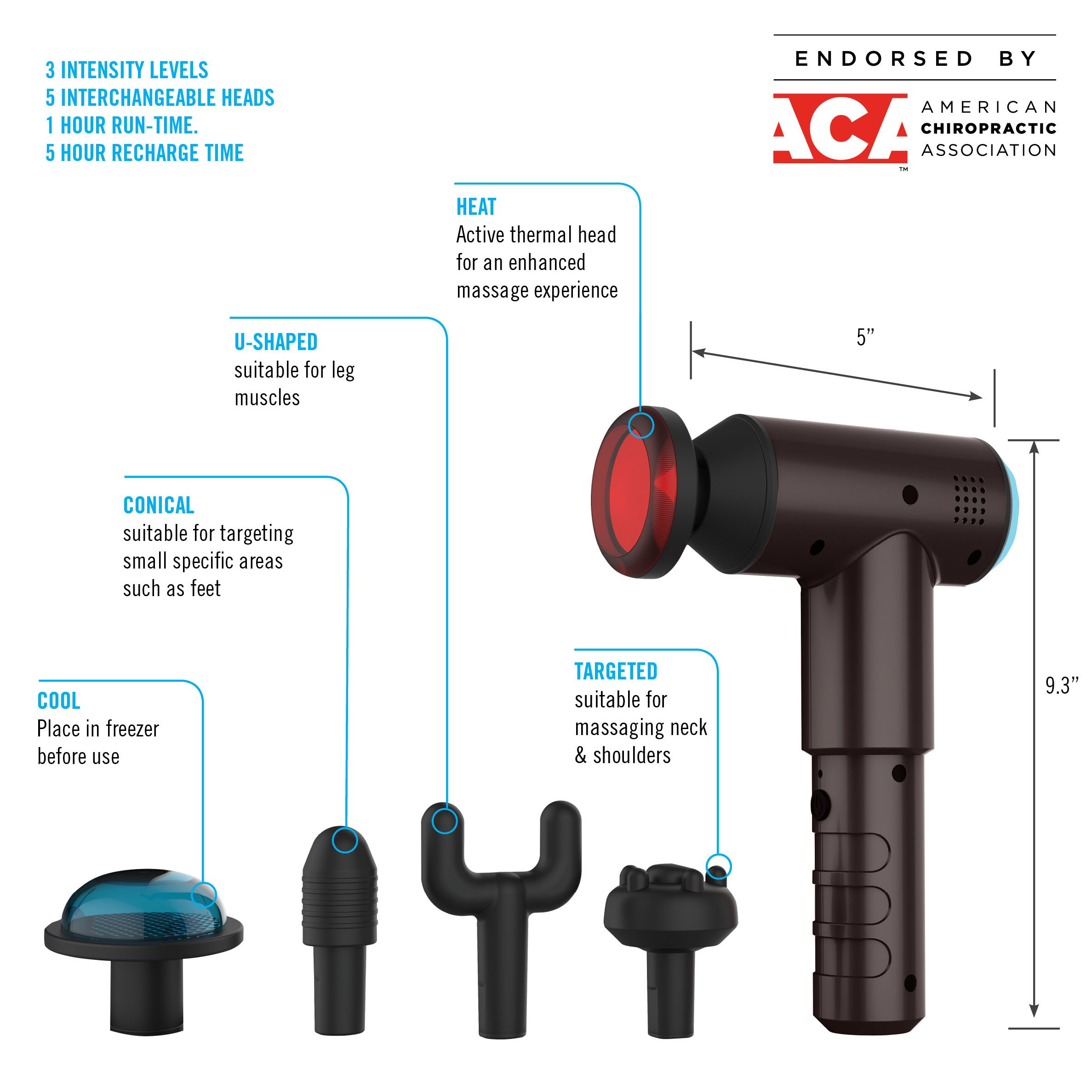 ObusForme Active Pro Hot & Cold Massage Gun Composite_or_Mixed