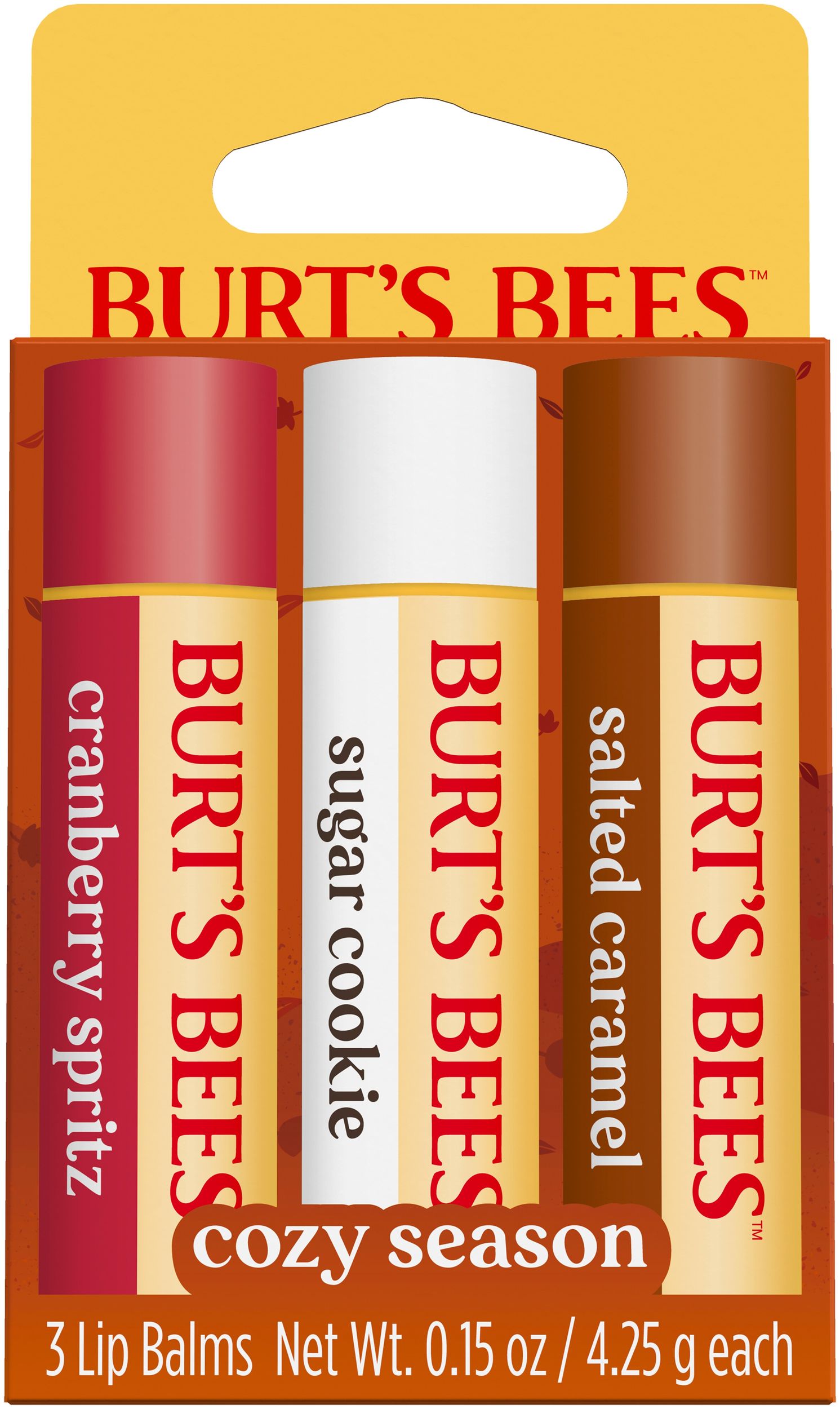 Burt's Bees Cozy Season Lip Balm 3-pk Front_Flat