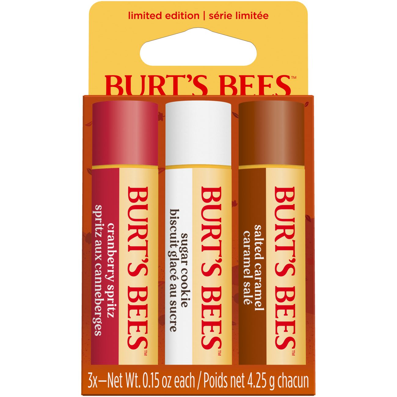 Burt's Bees Cozy Season Lip Balm 3-pk Front_Flat