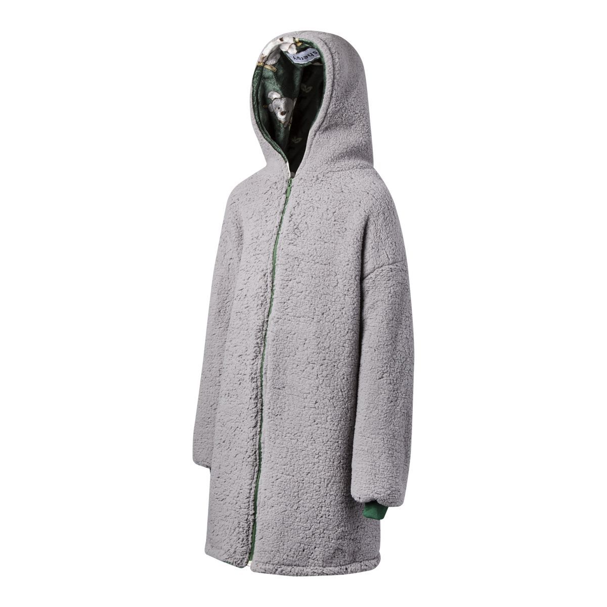 Pur Serenity Kids Reversible Sherpy Oversized Sweatshirt Front_Three_Fourths_Angled_Left