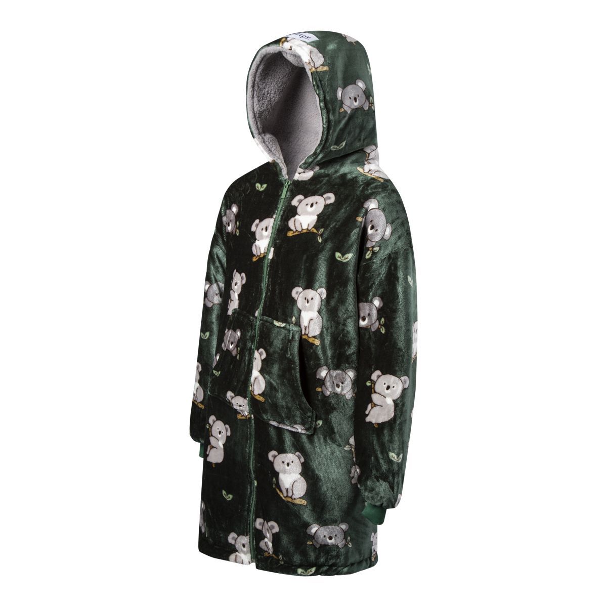 Pur Serenity Kids Reversible Sherpy Oversized Sweatshirt Front_Three_Fourths_Angled_Left