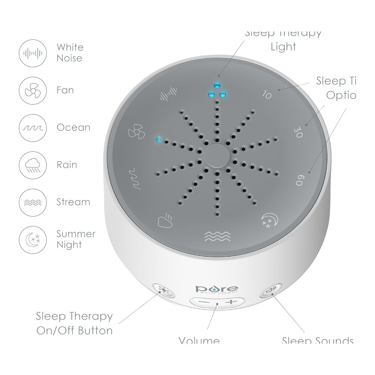 Doze Sound Machine And Sleep Light Therapy Overhead_Plunge