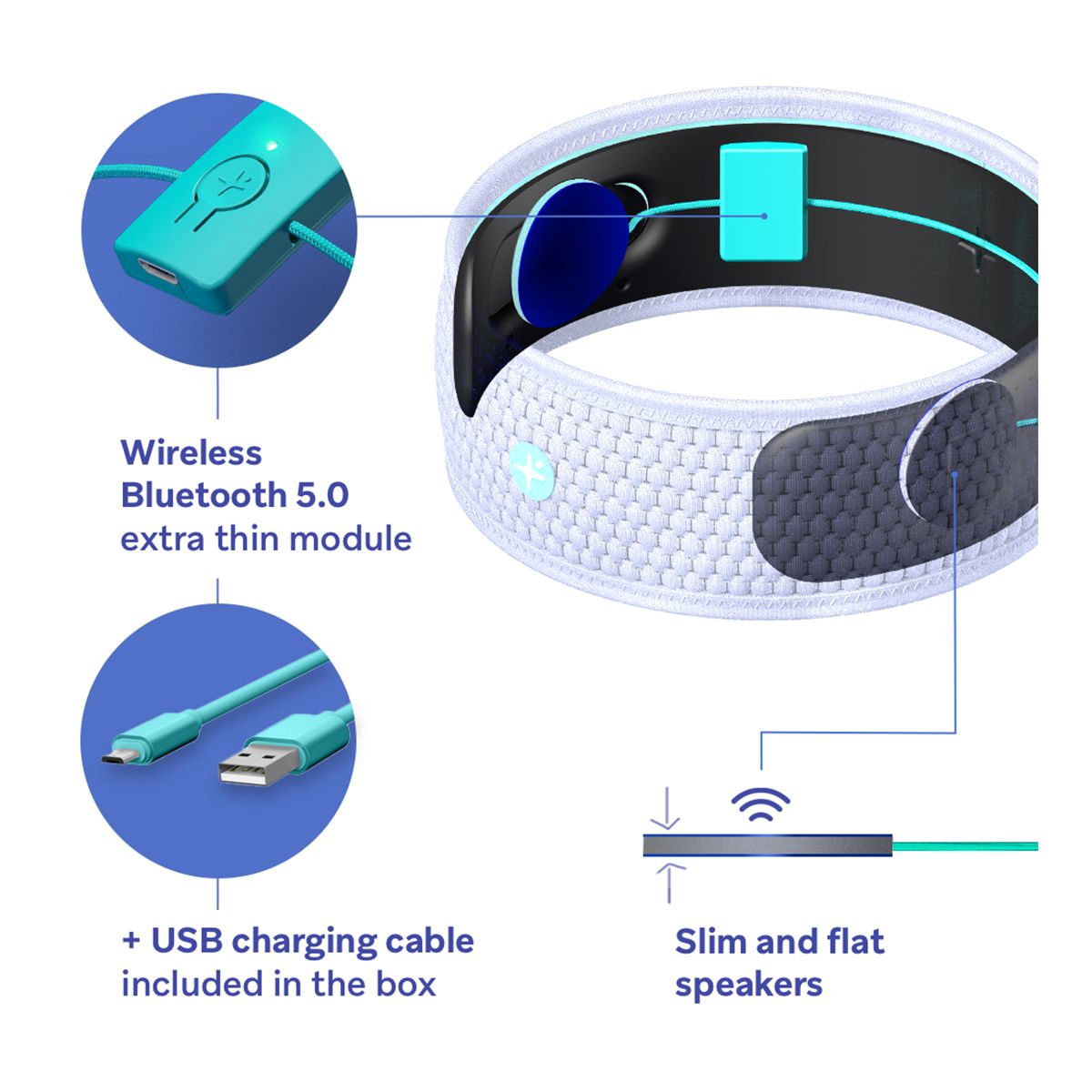 SleepScore Hoomband Wireless Audio Sleep Headband Composite_or_Mixed