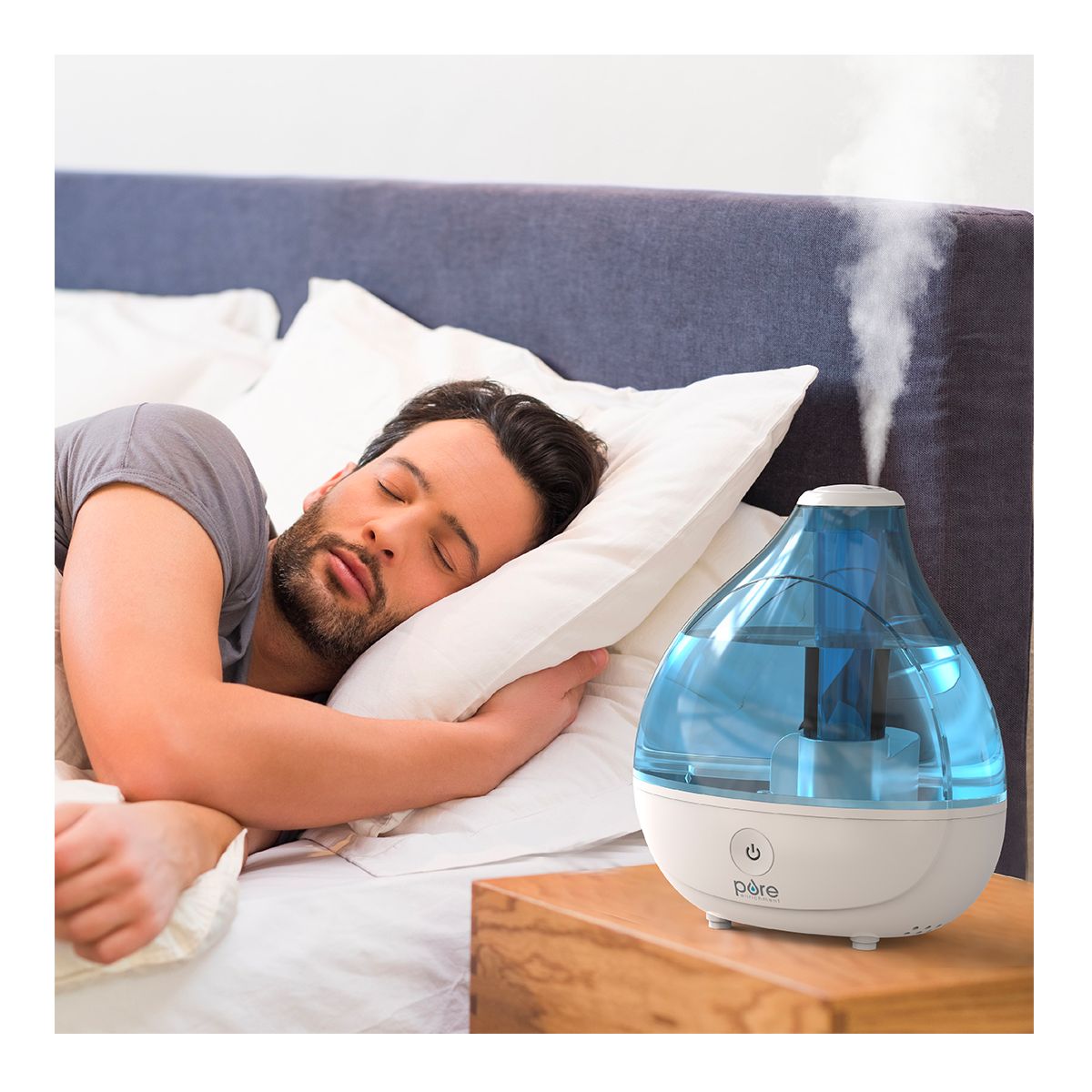 MistAire Ultrasonic Cool Mist Humidifier Front_Angled_Left