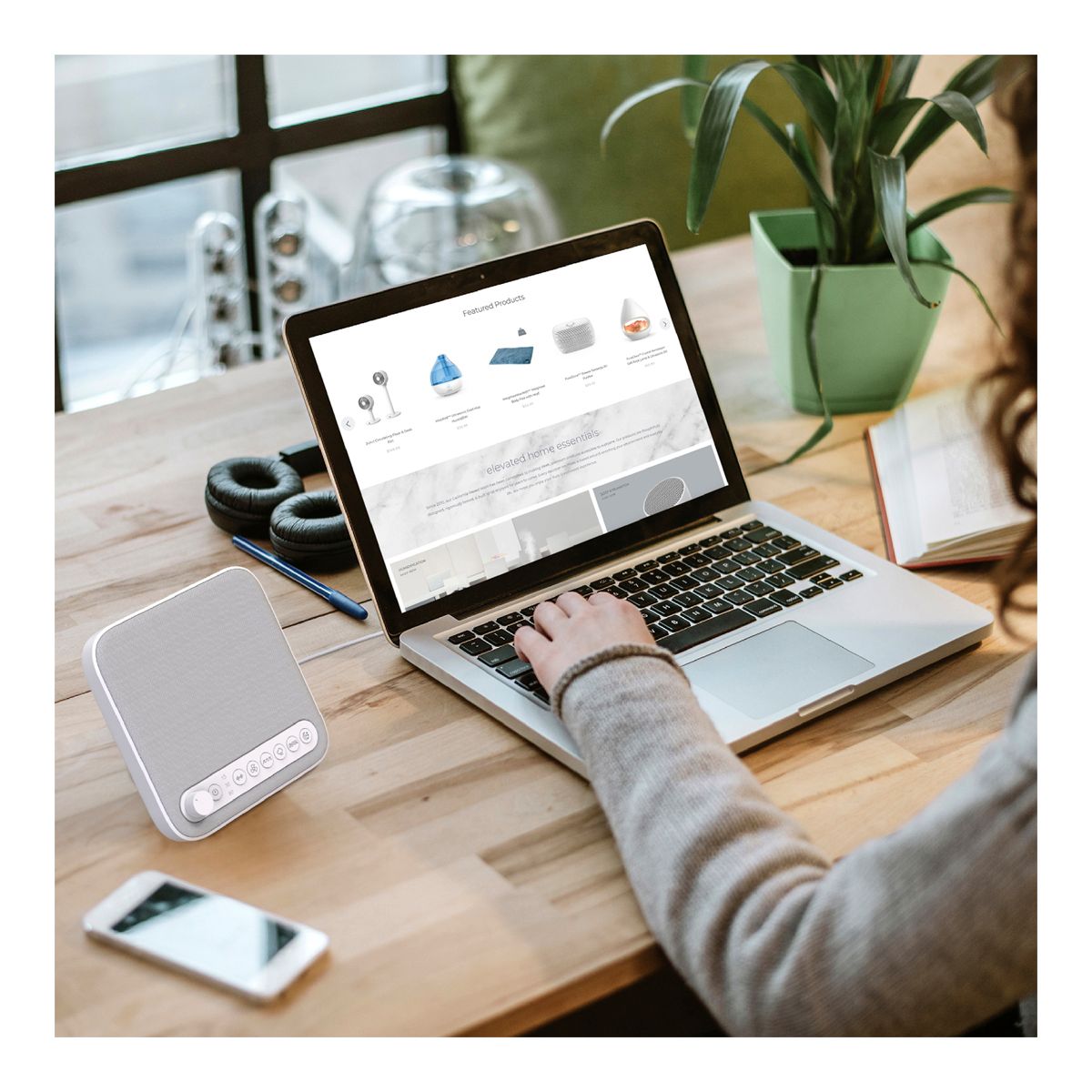 Wave Sleep Therapy Sound Machine Front_Three_Fourths_Angled_Right