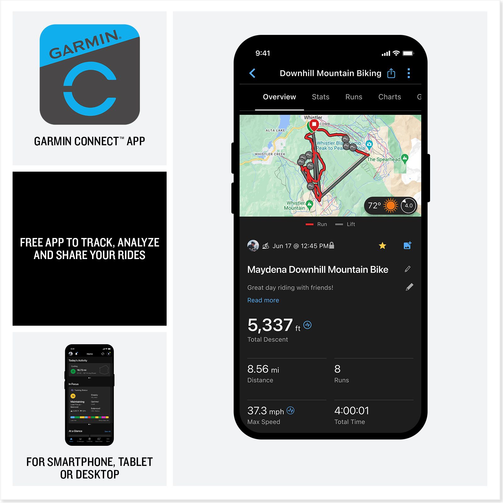 Garmin Edge® Mountain Bike Computer Composite_or_Mixed