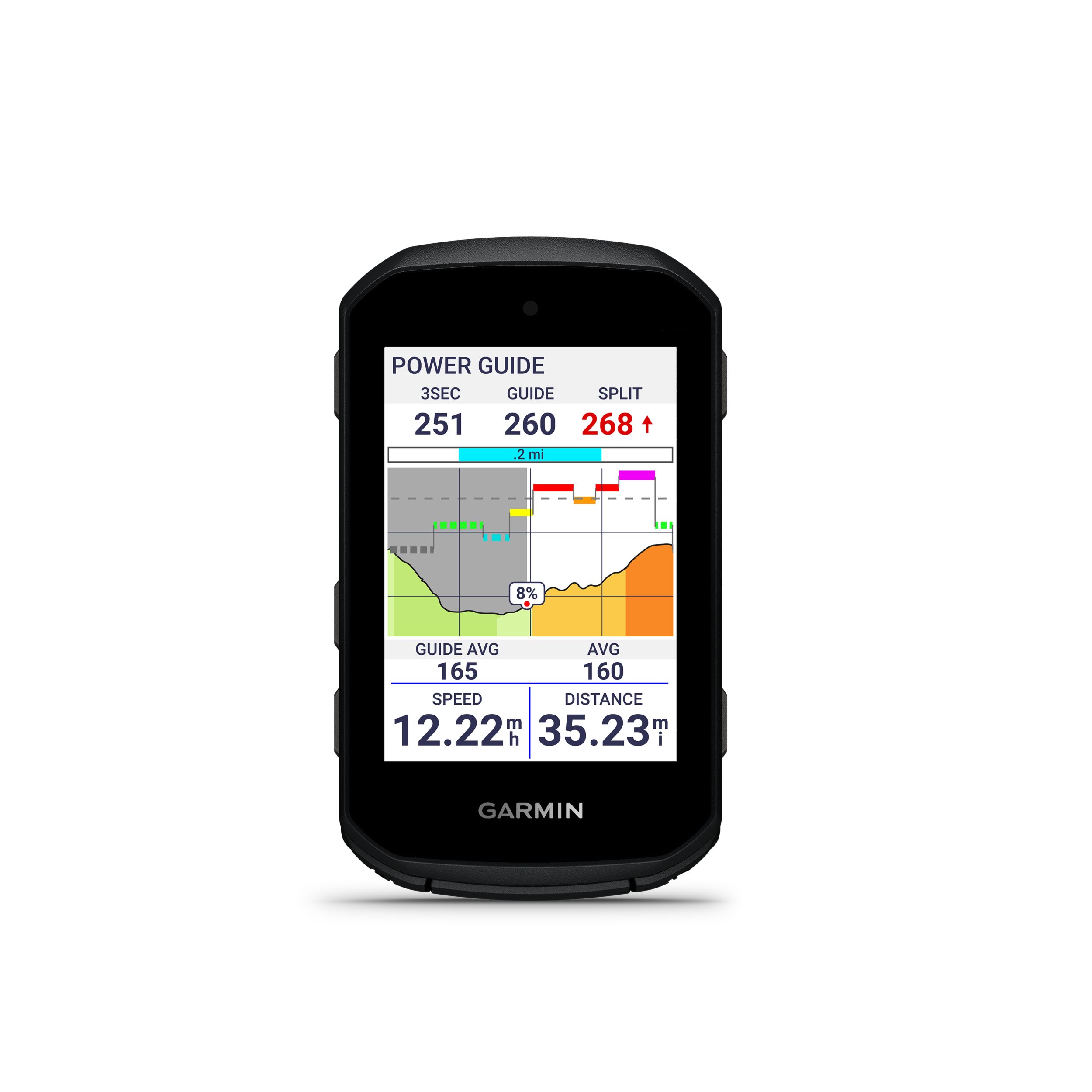 Garmin Edge® 550 GPS Cycling Computer Front_Flat