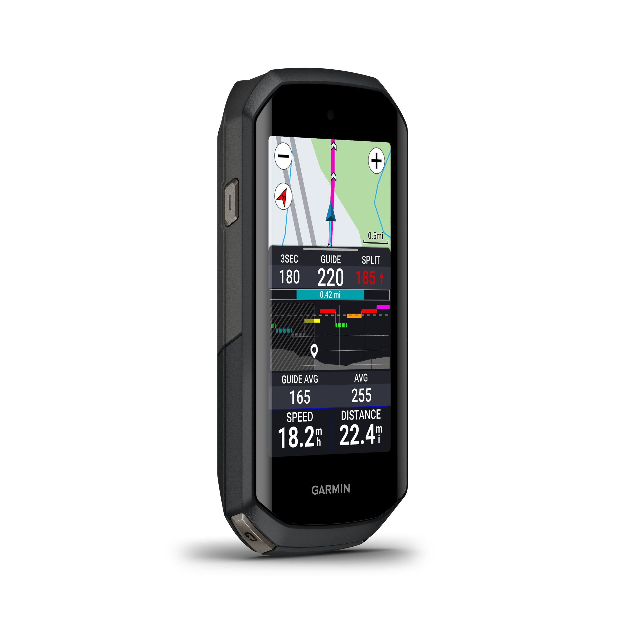 Garmin Edge® 1050 Premium GPS Cycling Computer Front_Angled_Right