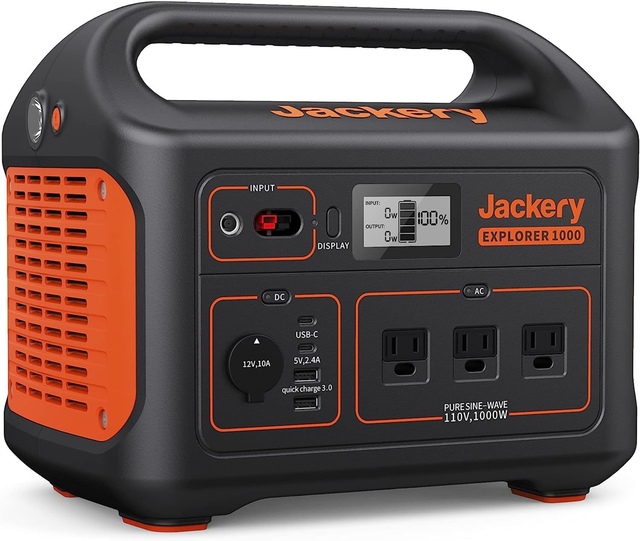 Jackery Explorer 1000 Portable Power Station Front_Three_Fourths_Angled_Right
