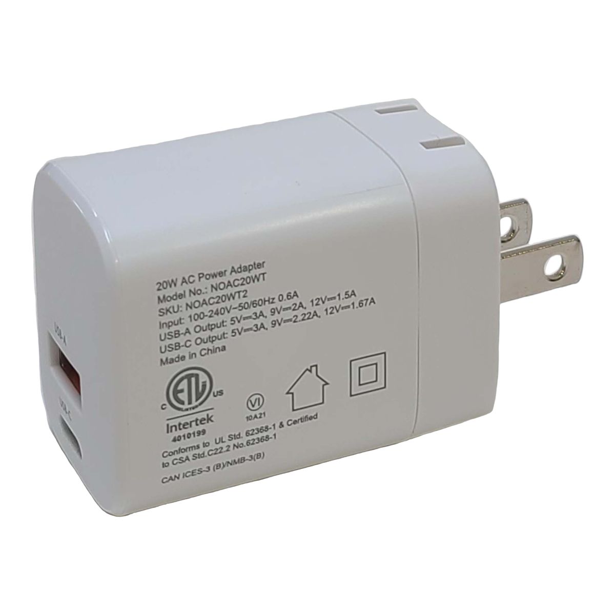 NuPower PD20W Wall Charger Back_Angled_Right