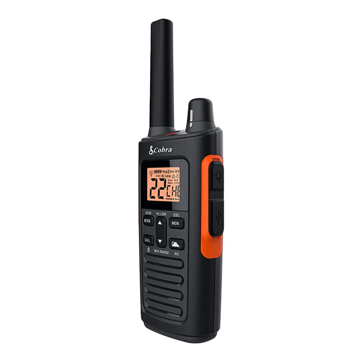 Cobra RX680 61 km Waterproof Walkie Talkie 2-pk Front_Angled_Left