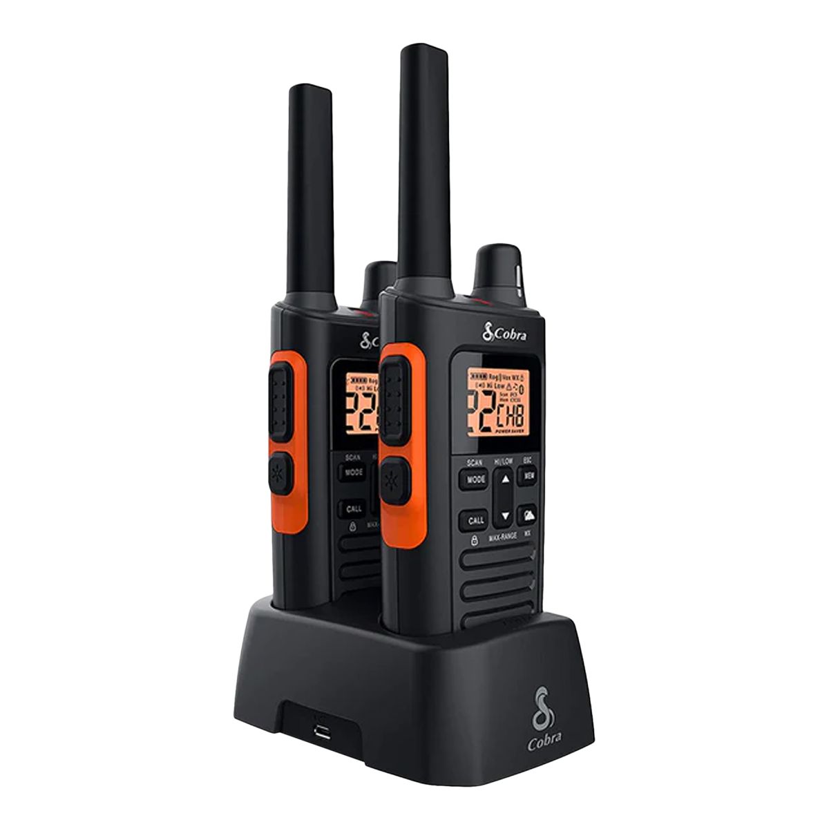Cobra RX680 61 km Waterproof Walkie Talkie 2-pk Front_Angled_Right