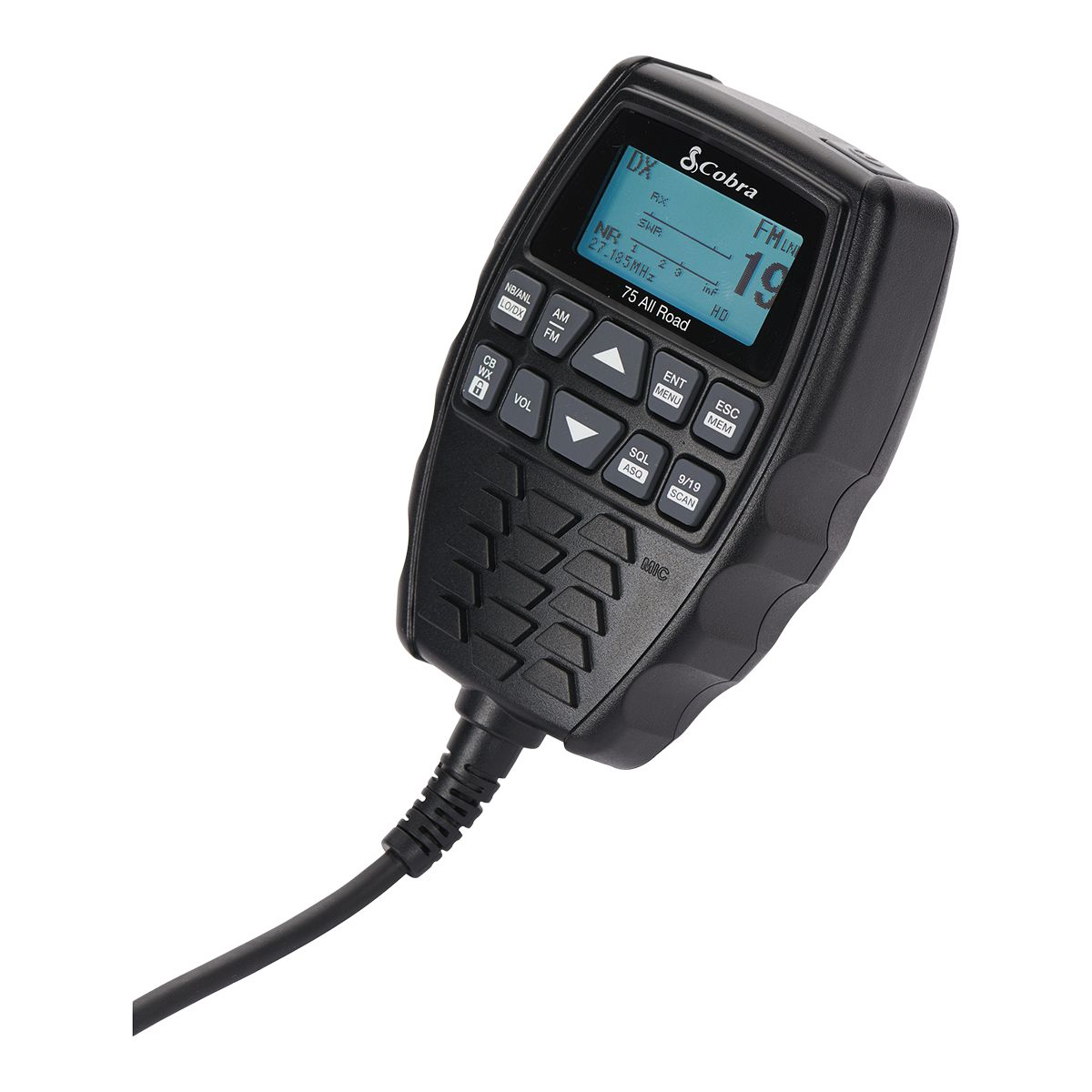 Cobra 75 All Road Wireless CB Radio Front_Three_Fourths_Angled_Left