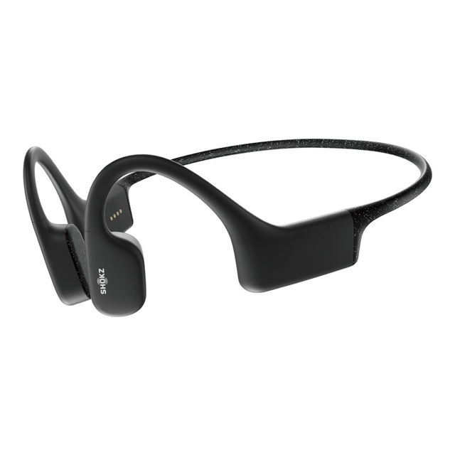 Shokz OpenSwim Wireless Bone Conduction Headphones Front_Three_Fourths_Angled_Left