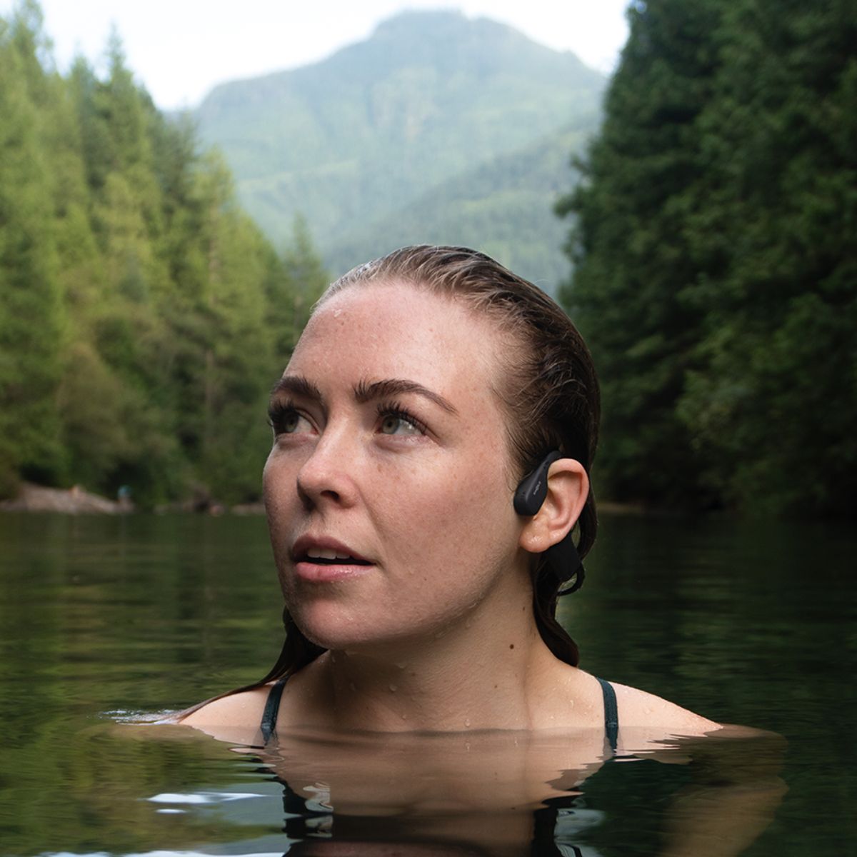 Shokz OpenSwim Wireless Bone Conduction Headphones Front_Angled_Right