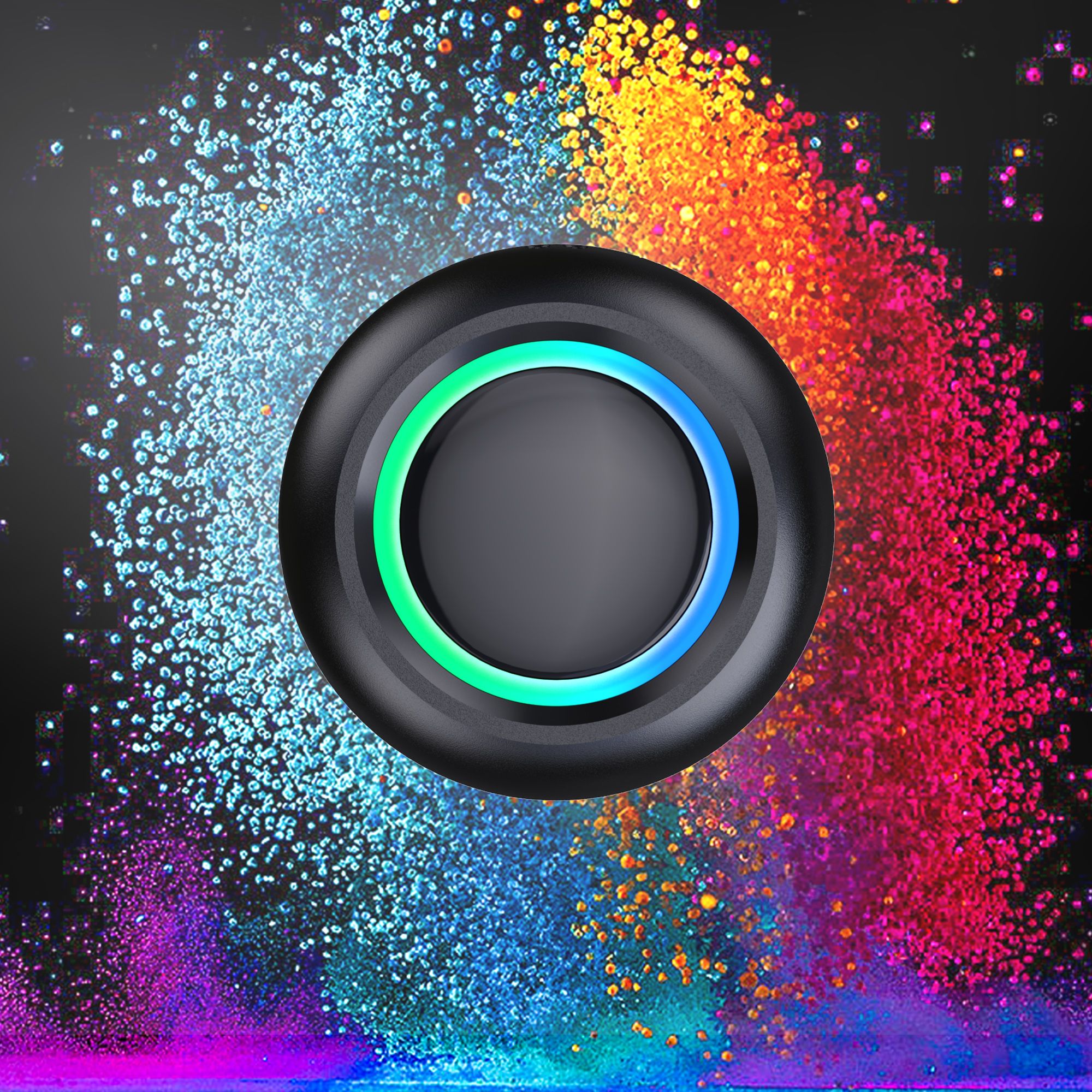 NuPower Portable LED Wireless Bluetooth Speaker Overhead_Flat