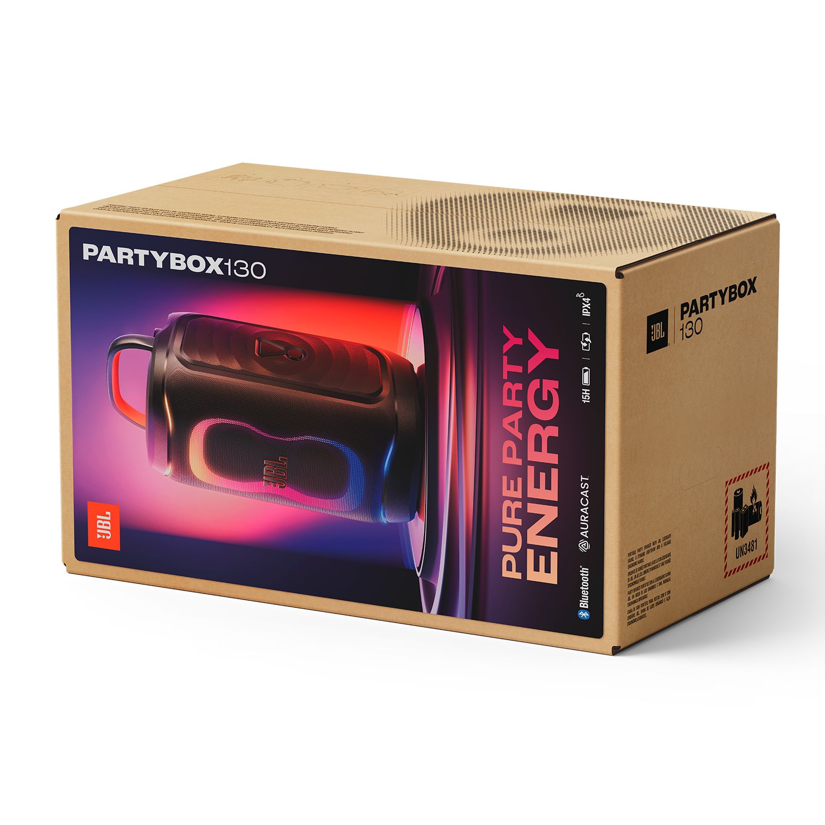 JBL PartyBox 130 Speaker Front_Angled_Left