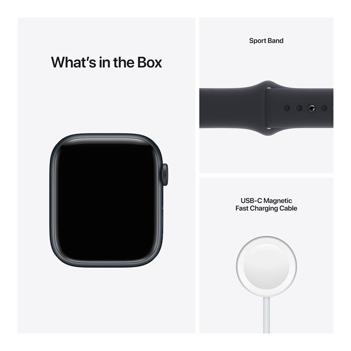 Apple Watch Series 7 (GPS+LTE) 45mm Midnight with Midnight Sport Band Composite_or_Mixed