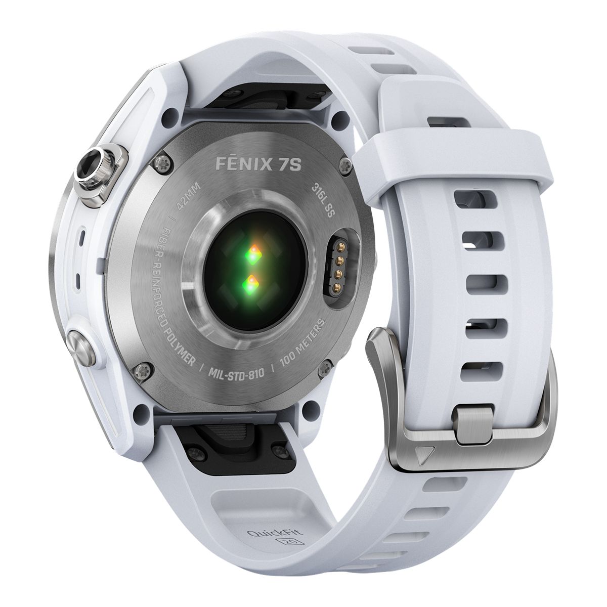 Garmin Fēnix® 7S Standard Edition Fitness Watch Back_Angled_Left