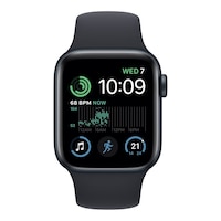 Apple Watch SE 2nd Gen (GPS) 40mm Midnight with Midnight Sport Loop Front_Flat