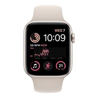 Apple Watch SE 2nd Gen (GPS) 44 mm Starlight Front_Flat