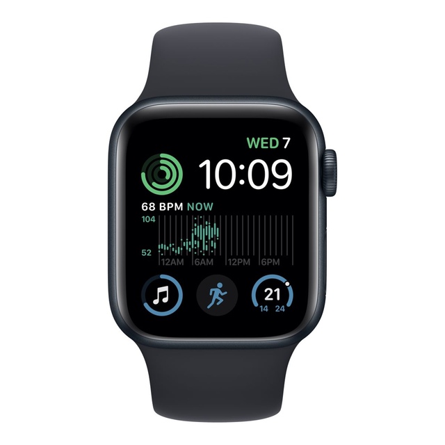 Apple Watch SE 2nd Gen with Sport Band - 40mm Front_Flat