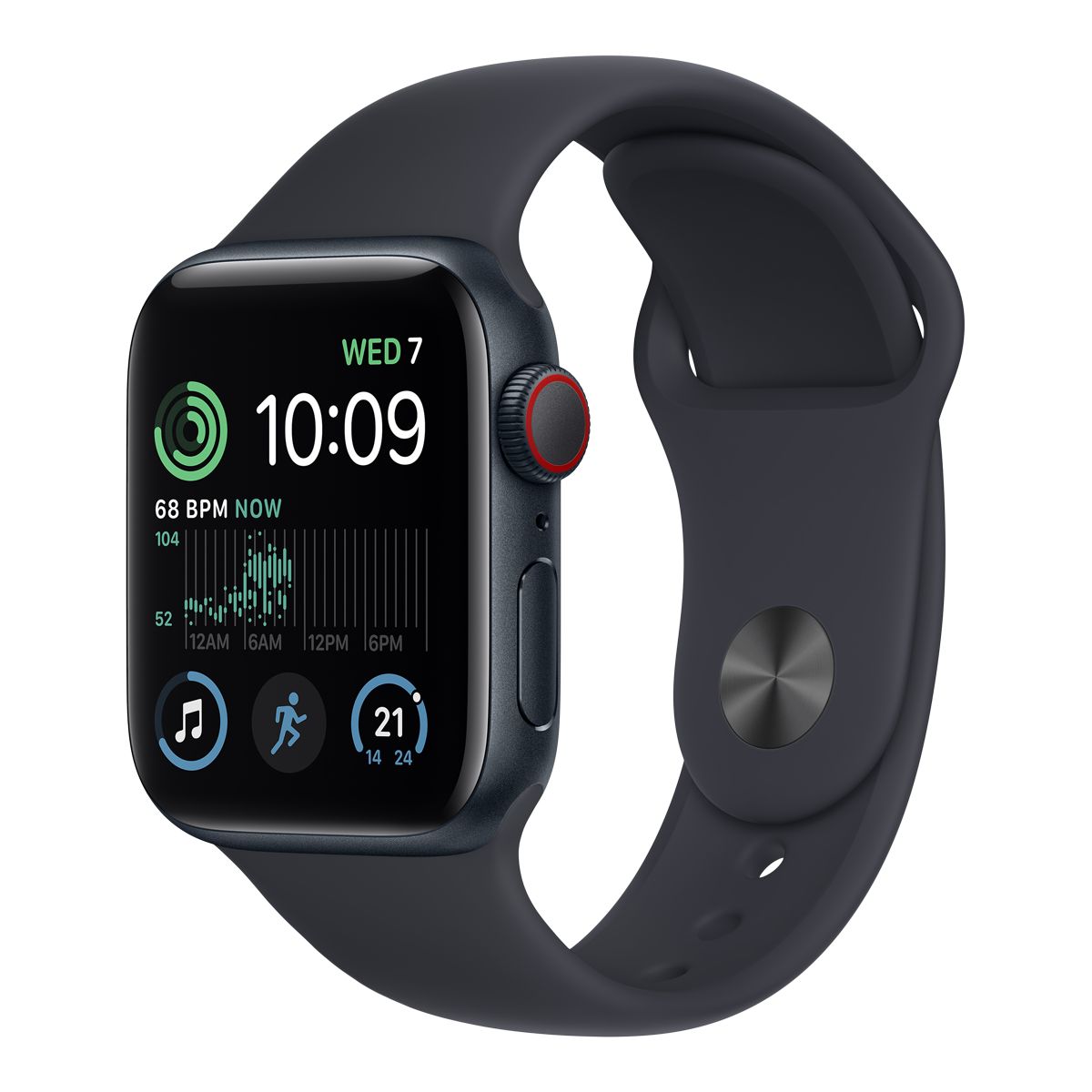 Apple Watch SE 2nd Gen (GPS+LTE) 40mm Midnight with Midnight Sport Band