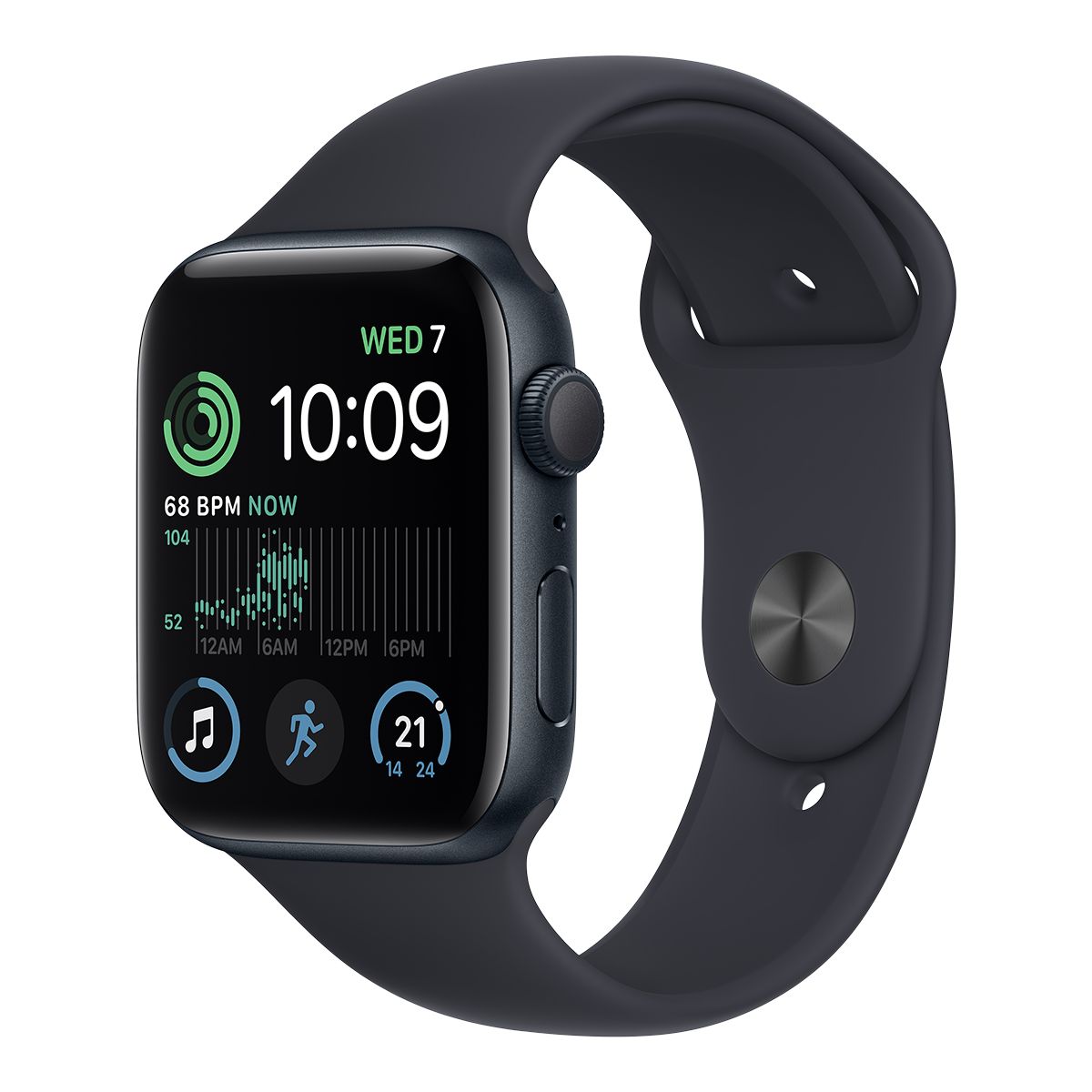 Apple Watch SE 2nd Gen (GPS+LTE) 44mm Midnight with Midnight Sport 