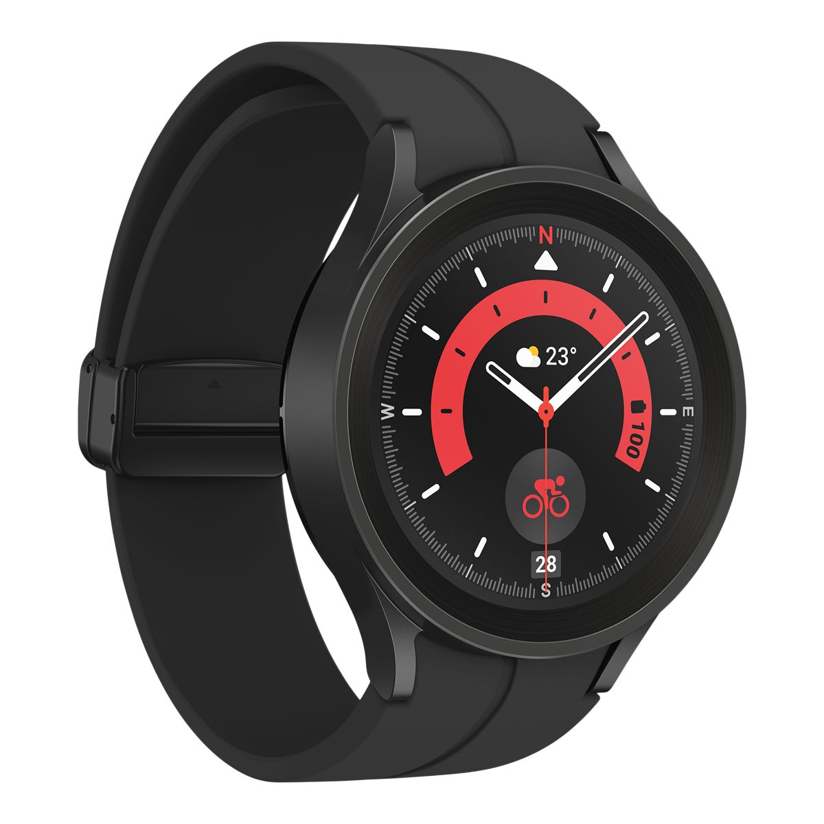 Samsung Galaxy Watch5 Pro 45mm Smartwatch Front_Three_Fourths_Angled_Right