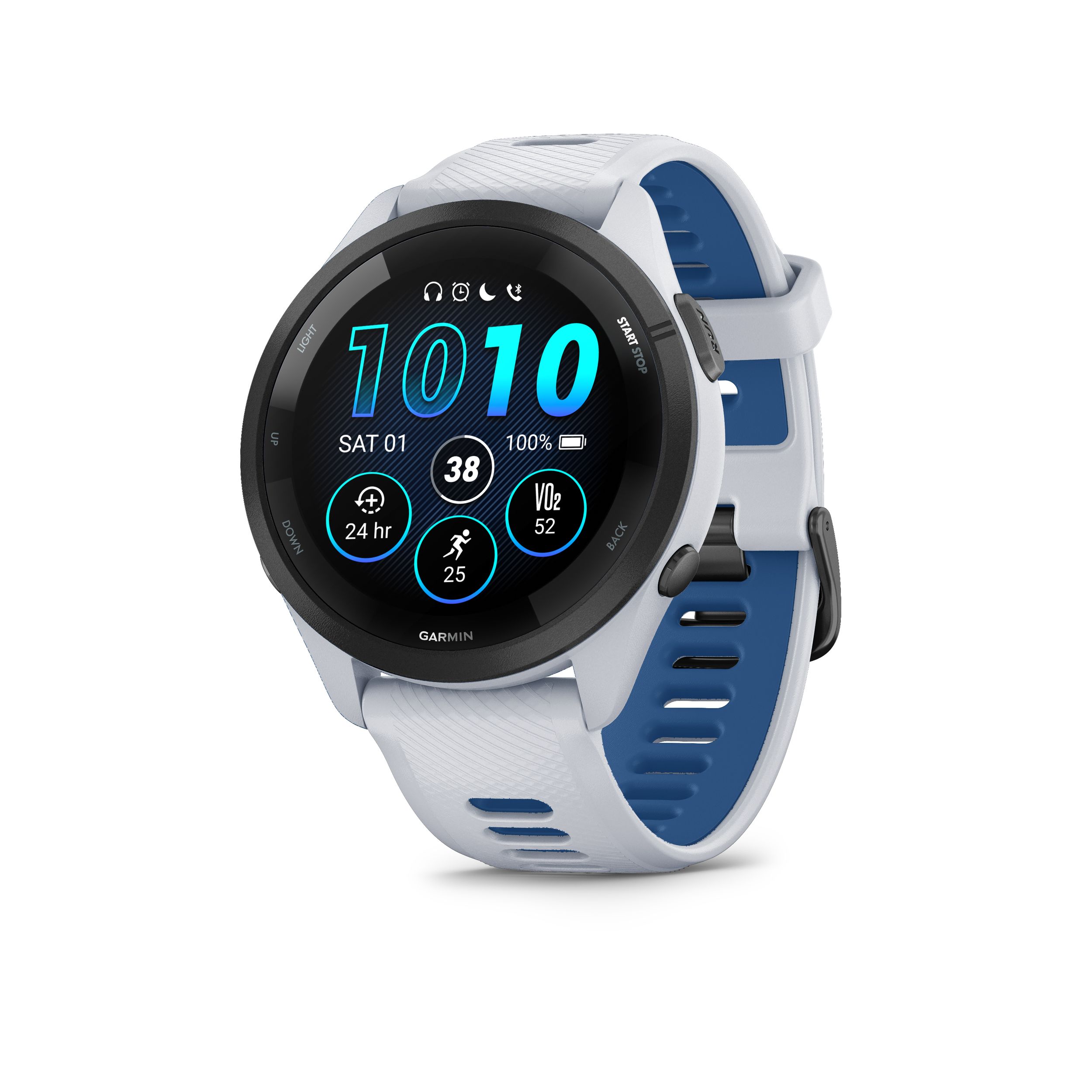 Garmin Forerunner 265 Fitness Watch Front_Three_Fourths_Angled_Left