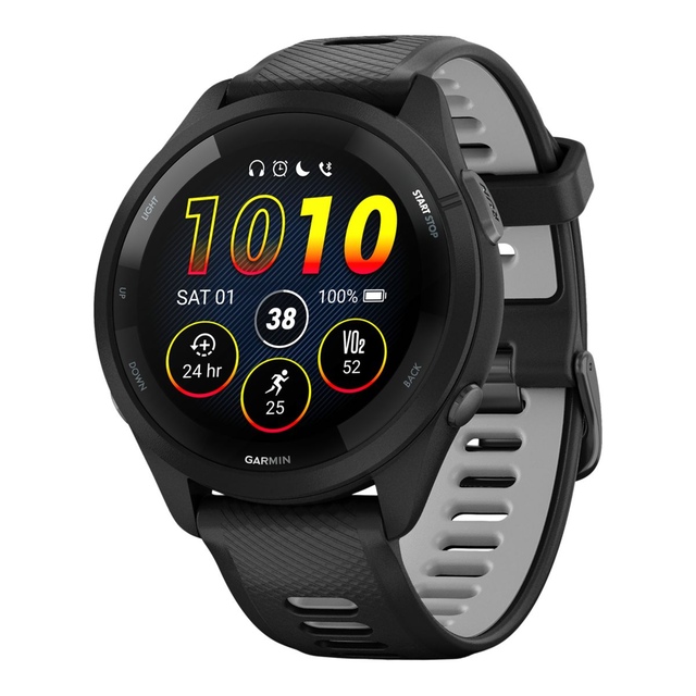 Garmin Forerunner® 265 Fitness Watch Front_Three_Fourths_Angled_Left