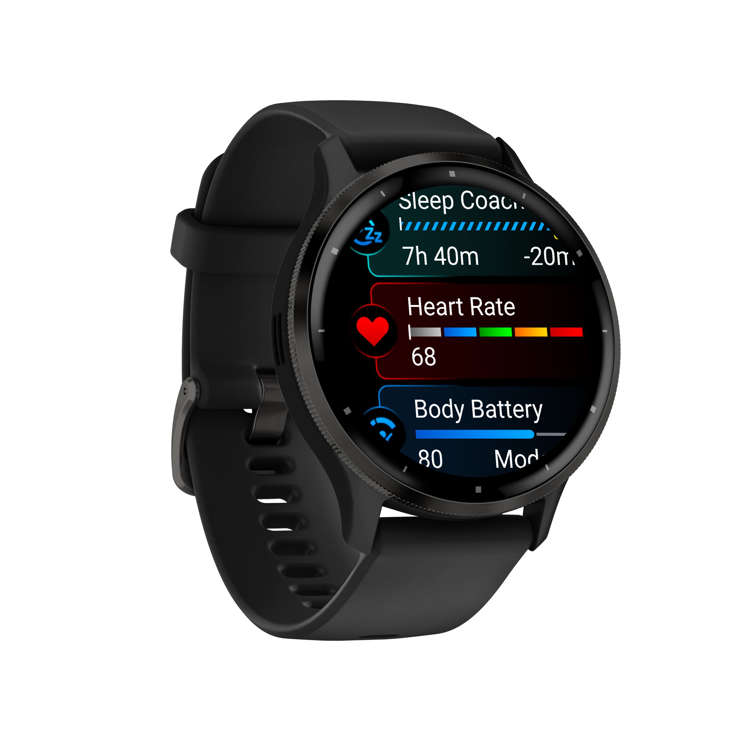 Garmin Venu® 3 Smartwatch Front_Three_Fourths_Angled_Right