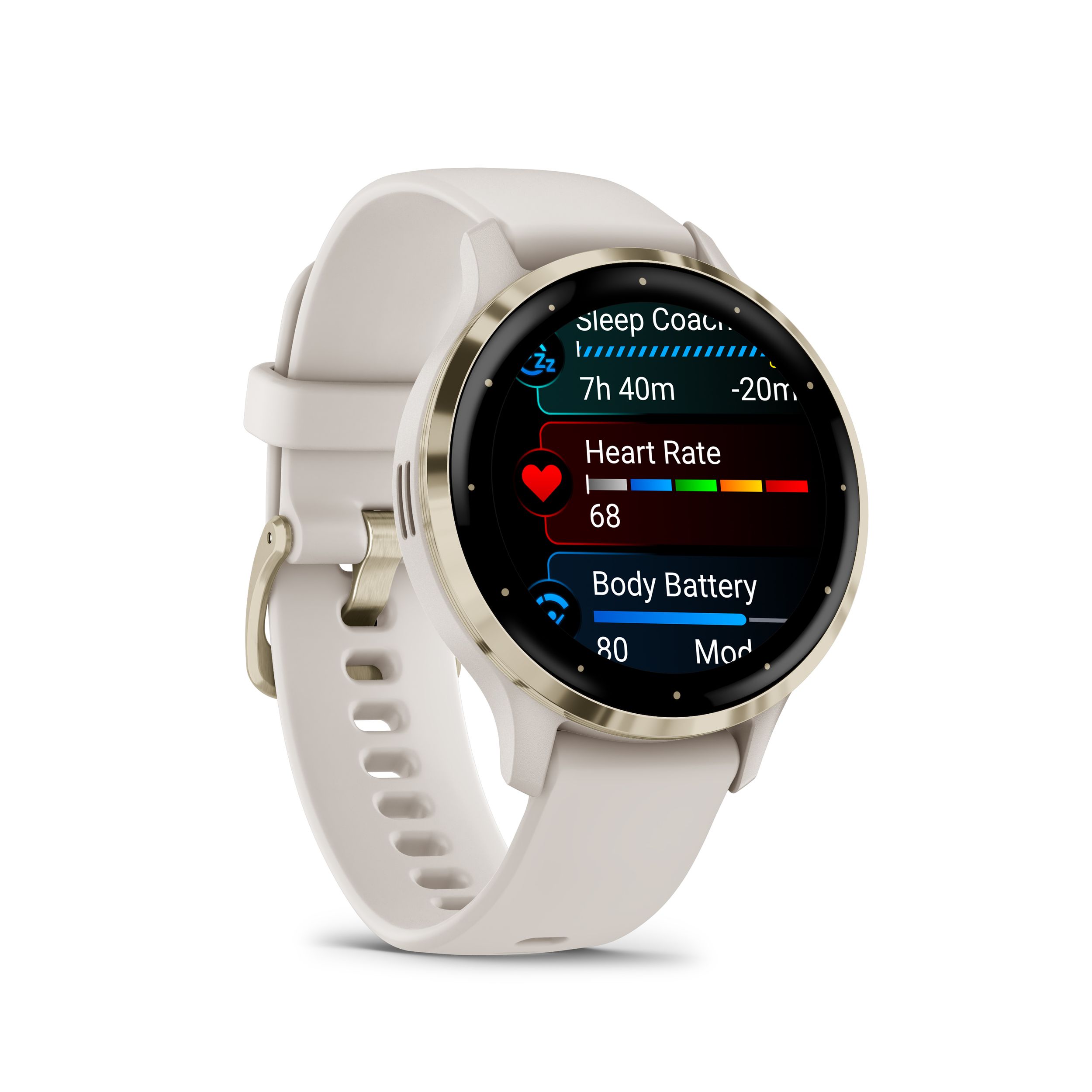 Garmin Venu® 3S Smartwatch Front_Three_Fourths_Angled_Right